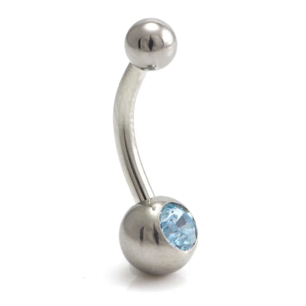 Titanium External Thread Baby Jewelled Navel - UK Made - Image 8