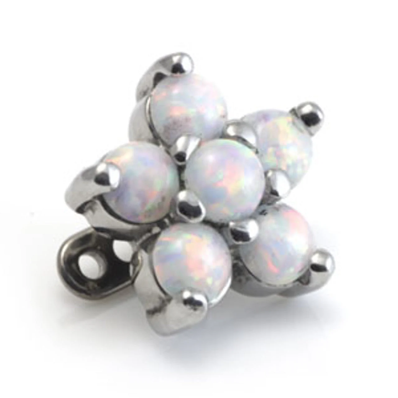 Titanium Internal Thread Anchor With Steel Opal Flower (5 Petals) - DA28BOP-2.0-PK-6