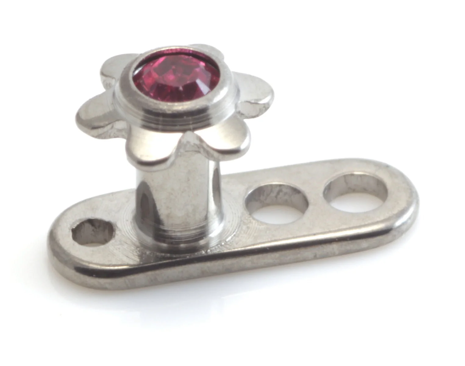 Titanium Internal Thread Anchor With Ti Gem Flower - Image 2