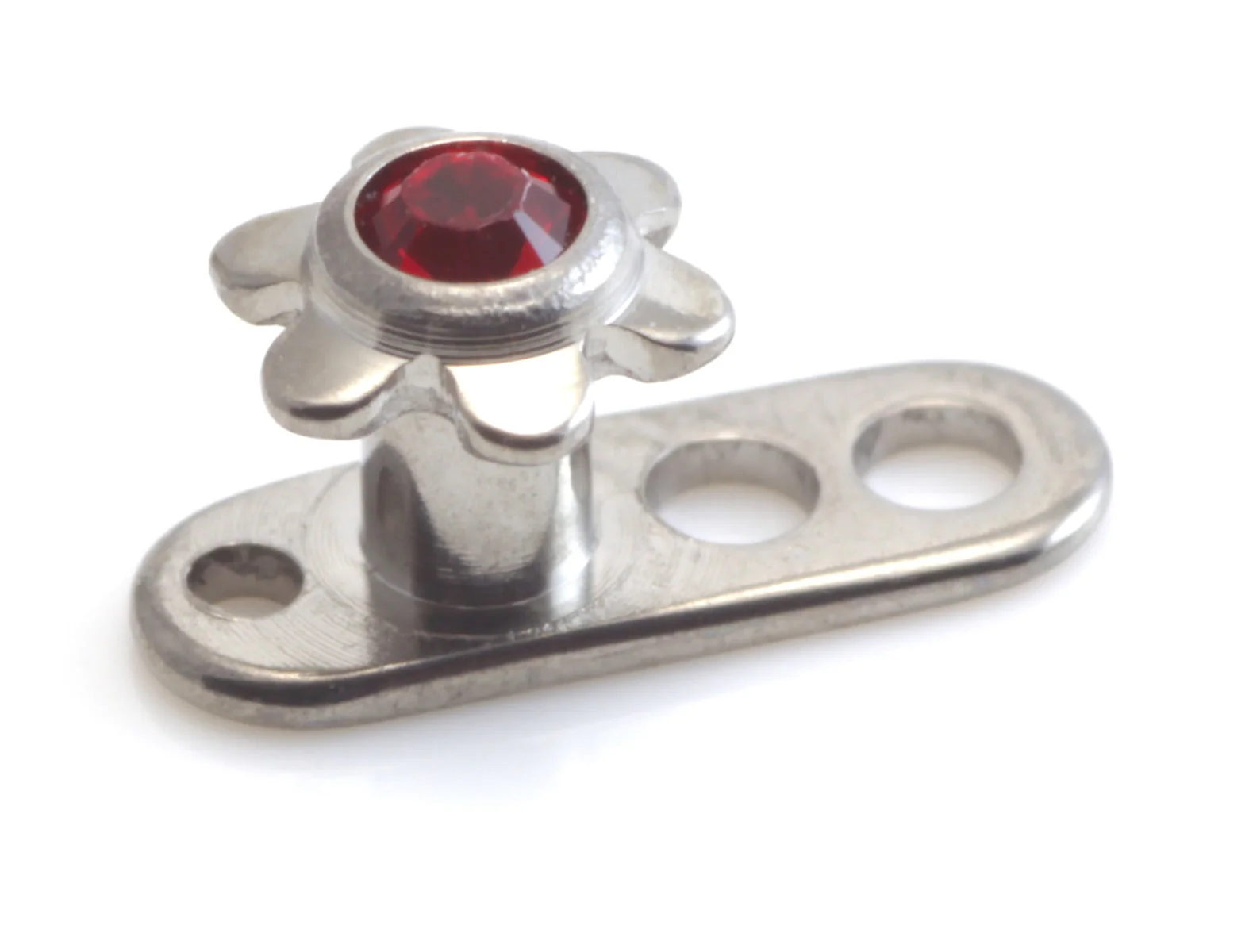 Titanium Internal Thread Anchor With Ti Gem Flower - Image 3