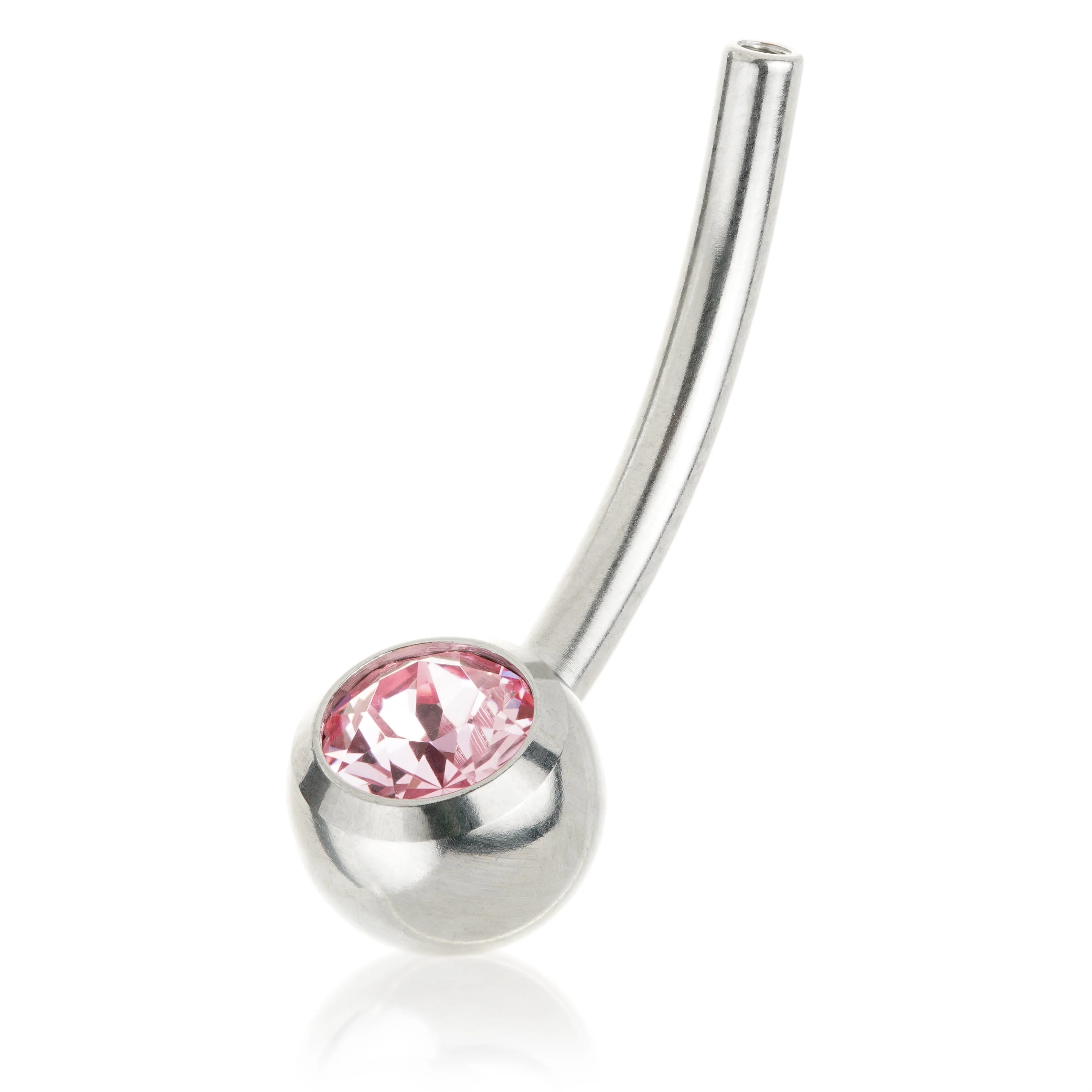 Titanium Internal Thread Jewelled Baby Navel Stem With 0.9mm Thread - UK Made - Image 2
