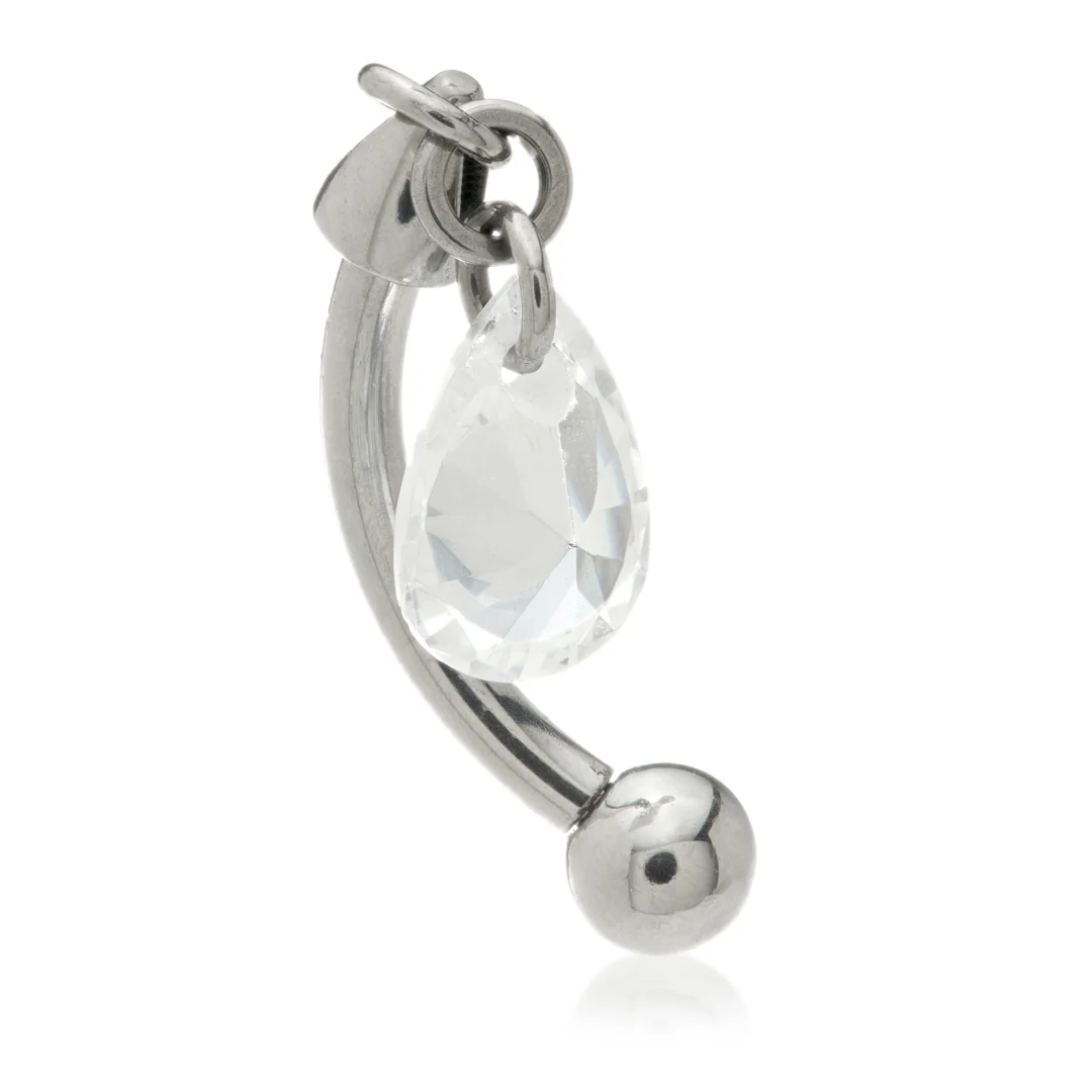 Titanium Reversible Rook Bar with Crystal Tear