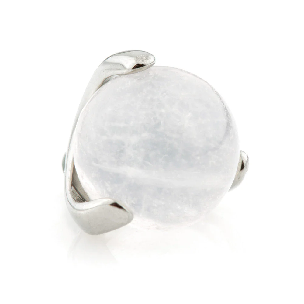 Titanium Rose Quartz Prong Set Ball Attachment