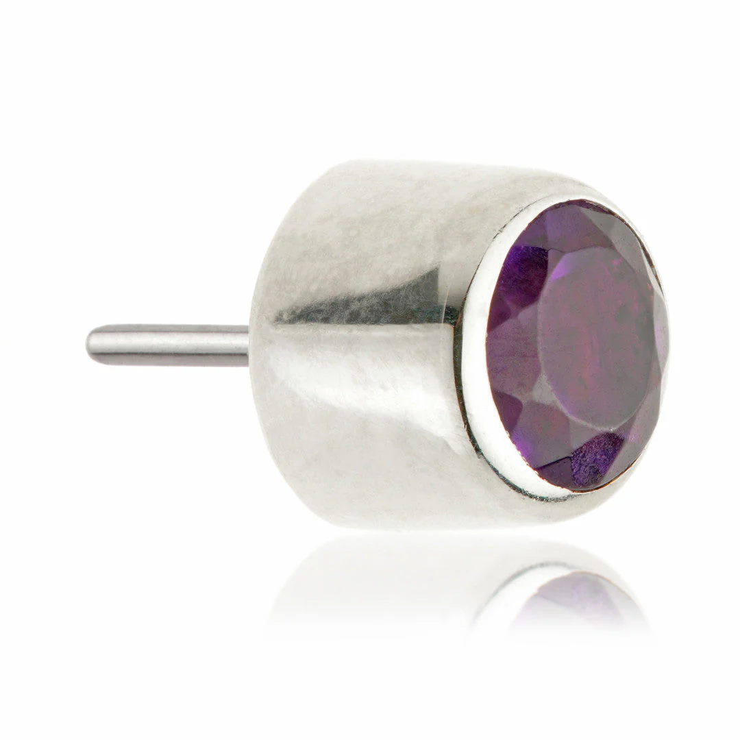 TL - 14ct Gold Amethyst Bezel Pin Attachment - Image 2