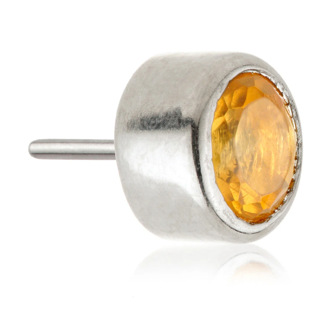 TL - 14ct Gold Citrine Bezel Pin Attachment - Image 2