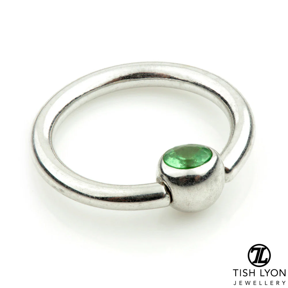 TL - 14ct Gold Emerald BCR - 1.2mm