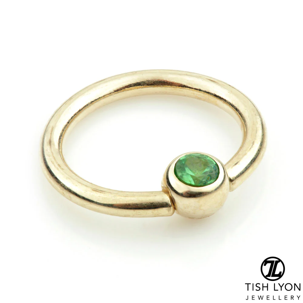 TL - 14ct Gold Emerald BCR - 1.2mm - Image 2