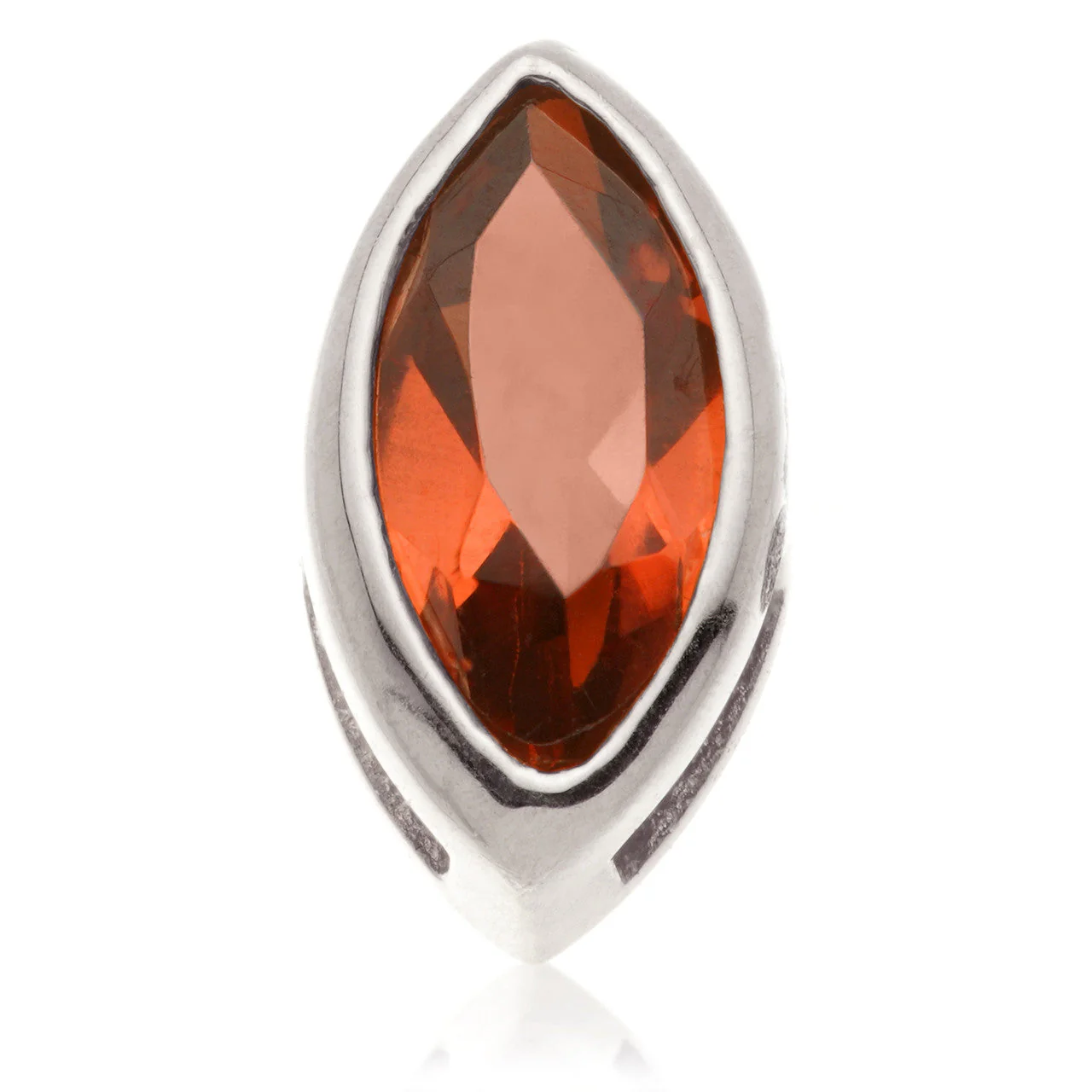 TL - 14ct Gold Internal Garnet Marquise Attachment - Image 6