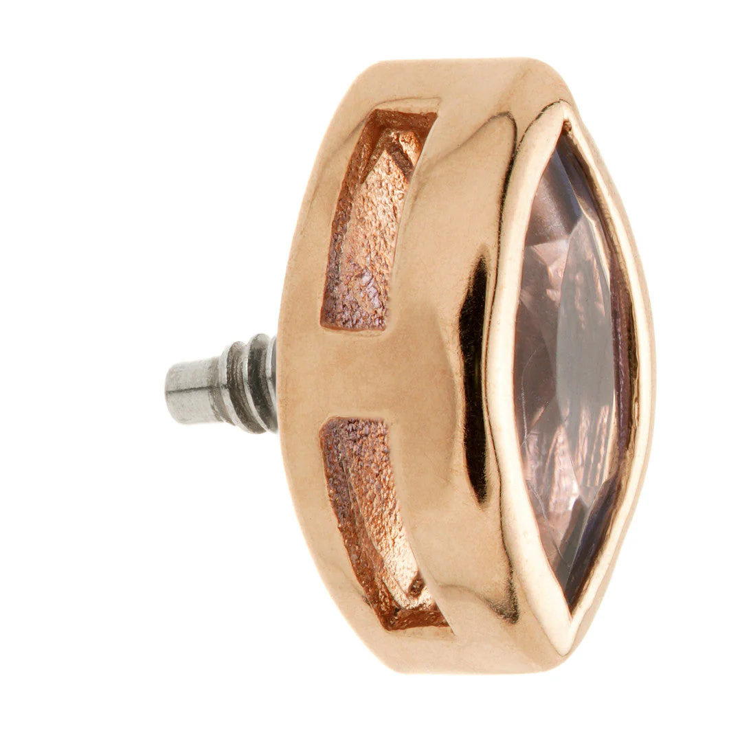 TL - 14ct Gold Internal Iolite Marquise Attachment - Image 4