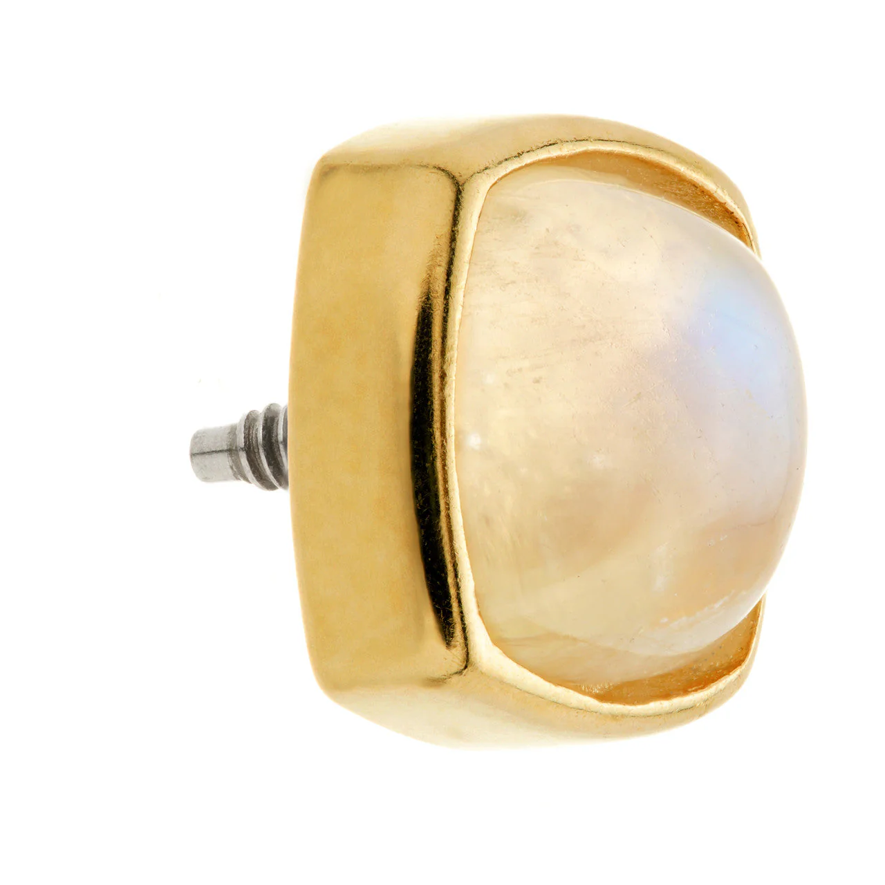 TL - 14ct Gold Internal Moonstone Cabochon Cushion Attachment - Image 2