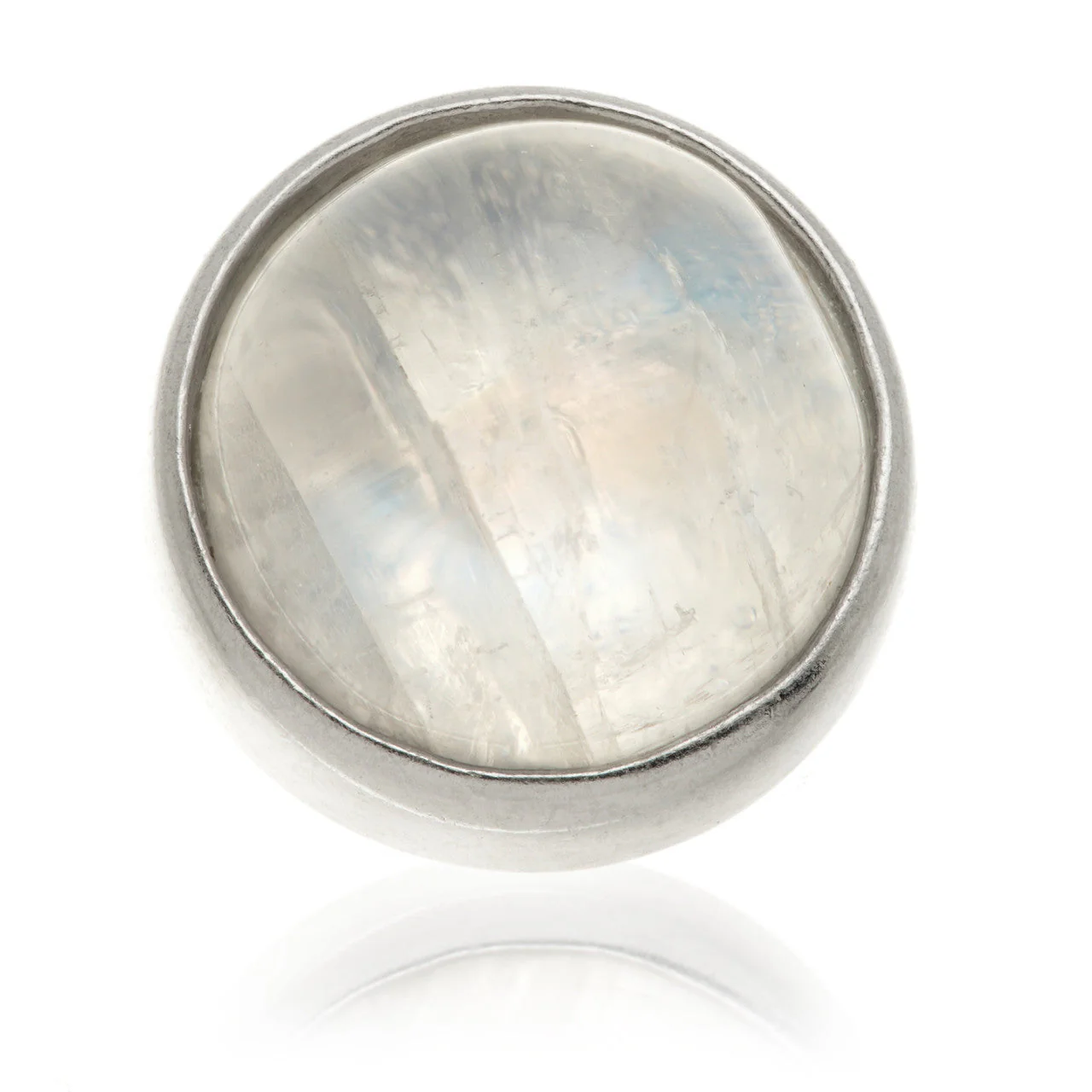 TL - 14ct Gold Internal Moonstone Cabochon Round Attachment - Image 2