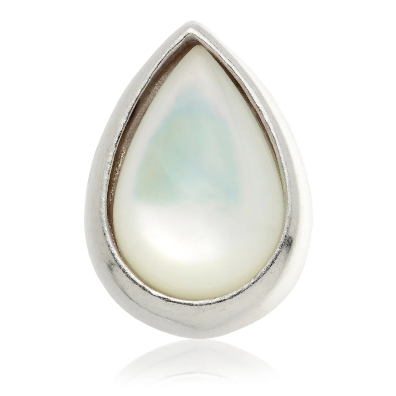 TL - 14ct Gold Internal Mother of Pearl Cabochon Pear Attachment