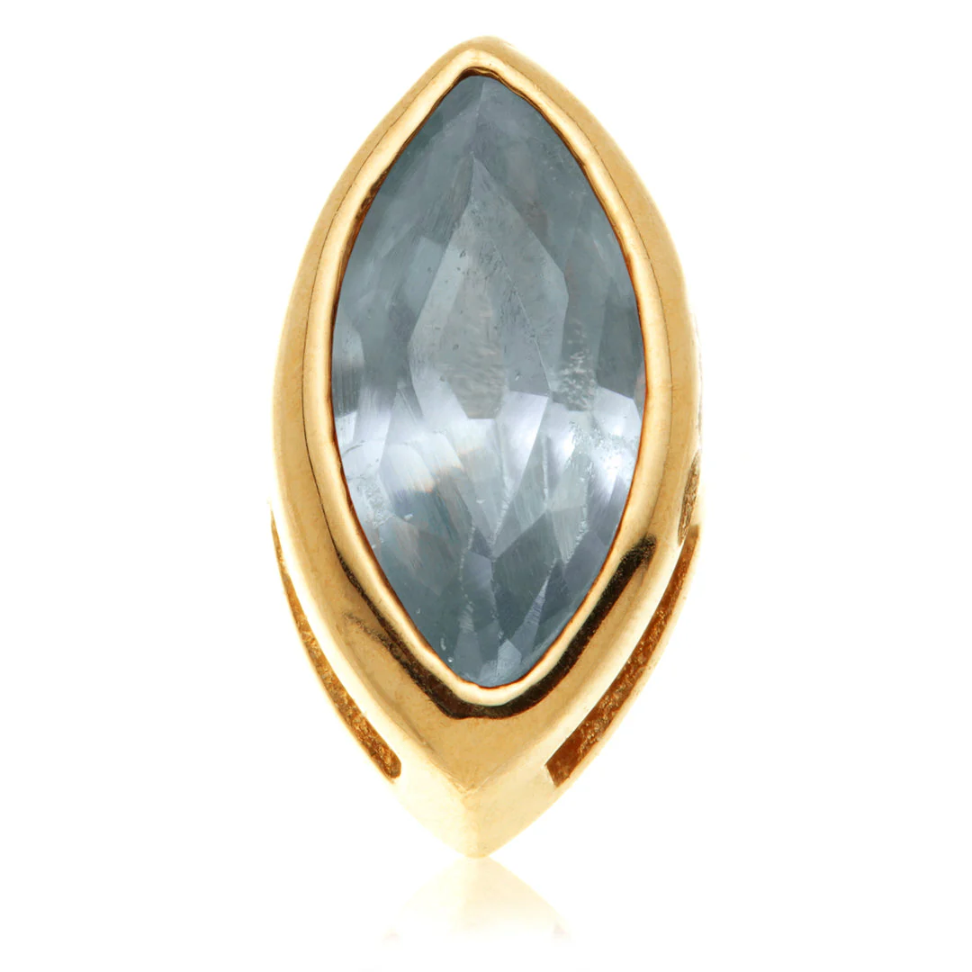 TL - 14ct Gold Internal Multi Sapphire Marquise Attachment - Image 11
