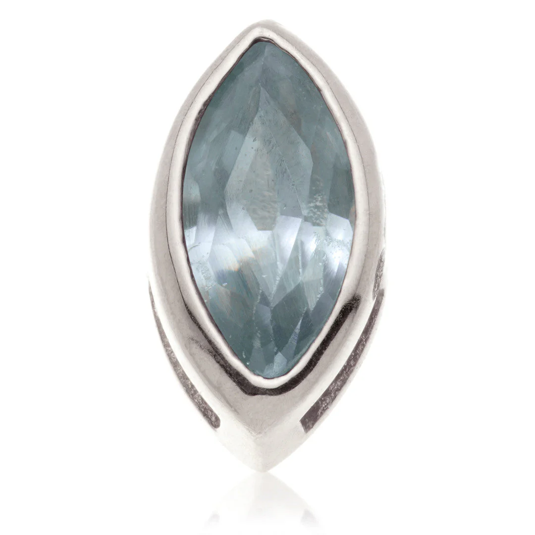 TL - 14ct Gold Internal Multi Sapphire Marquise Attachment - Image 4