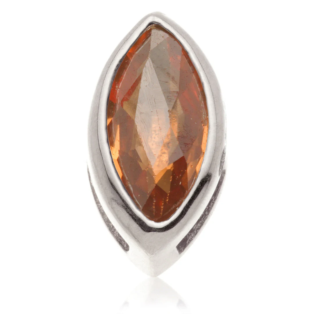 TL - 14ct Gold Internal Multi Sapphire Marquise Attachment - Image 5