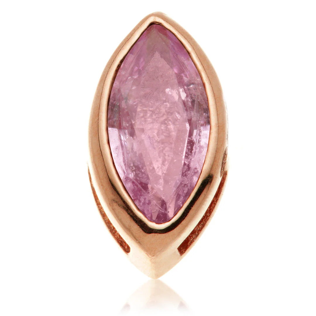 TL - 14ct Gold Internal Multi Sapphire Marquise Attachment - Image 6