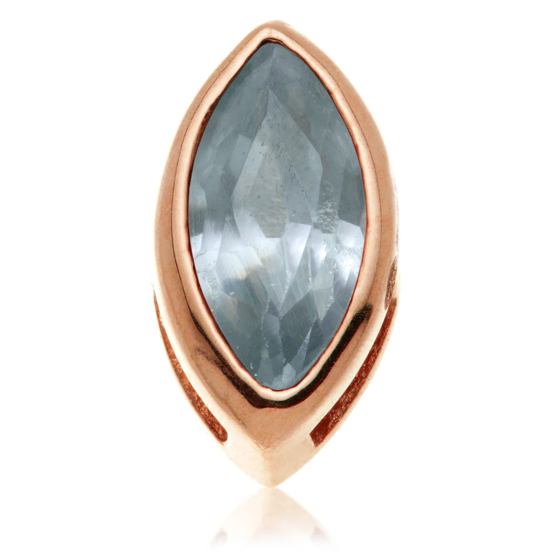 TL - 14ct Gold Internal Multi Sapphire Marquise Attachment - Image 7