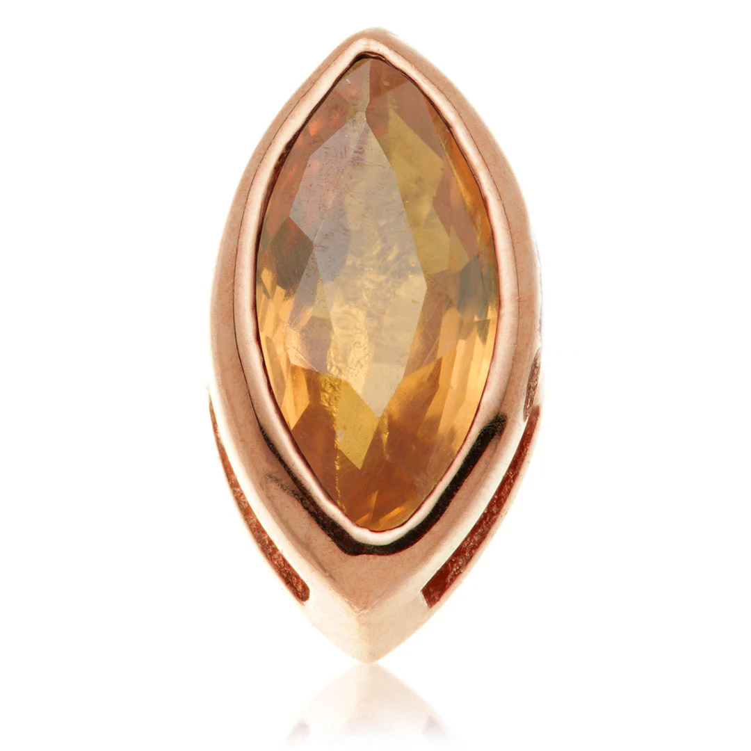 TL - 14ct Gold Internal Multi Sapphire Marquise Attachment - Image 8
