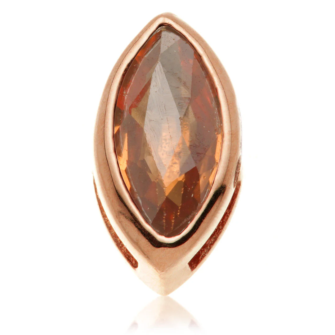 TL - 14ct Gold Internal Multi Sapphire Marquise Attachment - Image 9