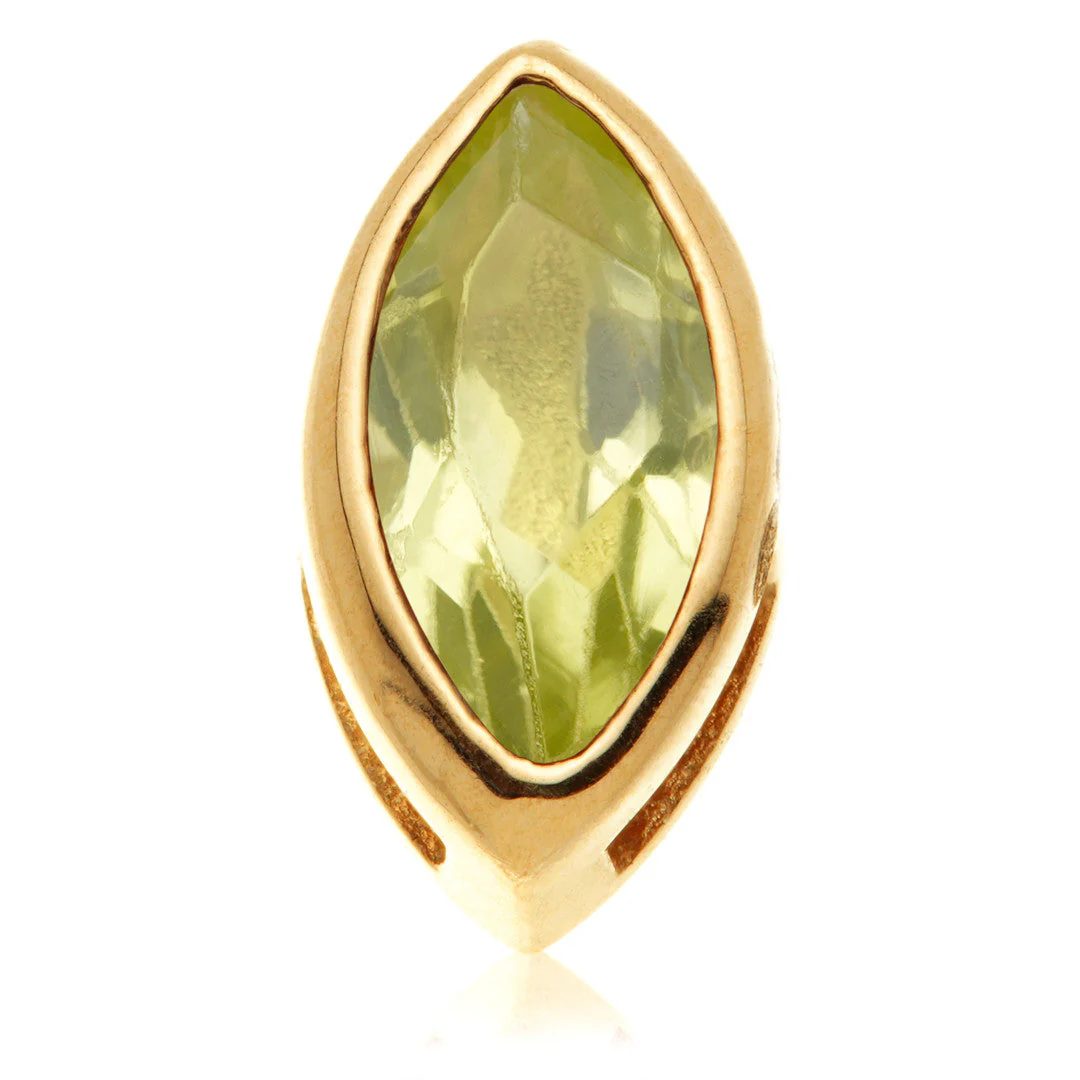 TL - 14ct Gold Internal Peridot Marquise Attachment