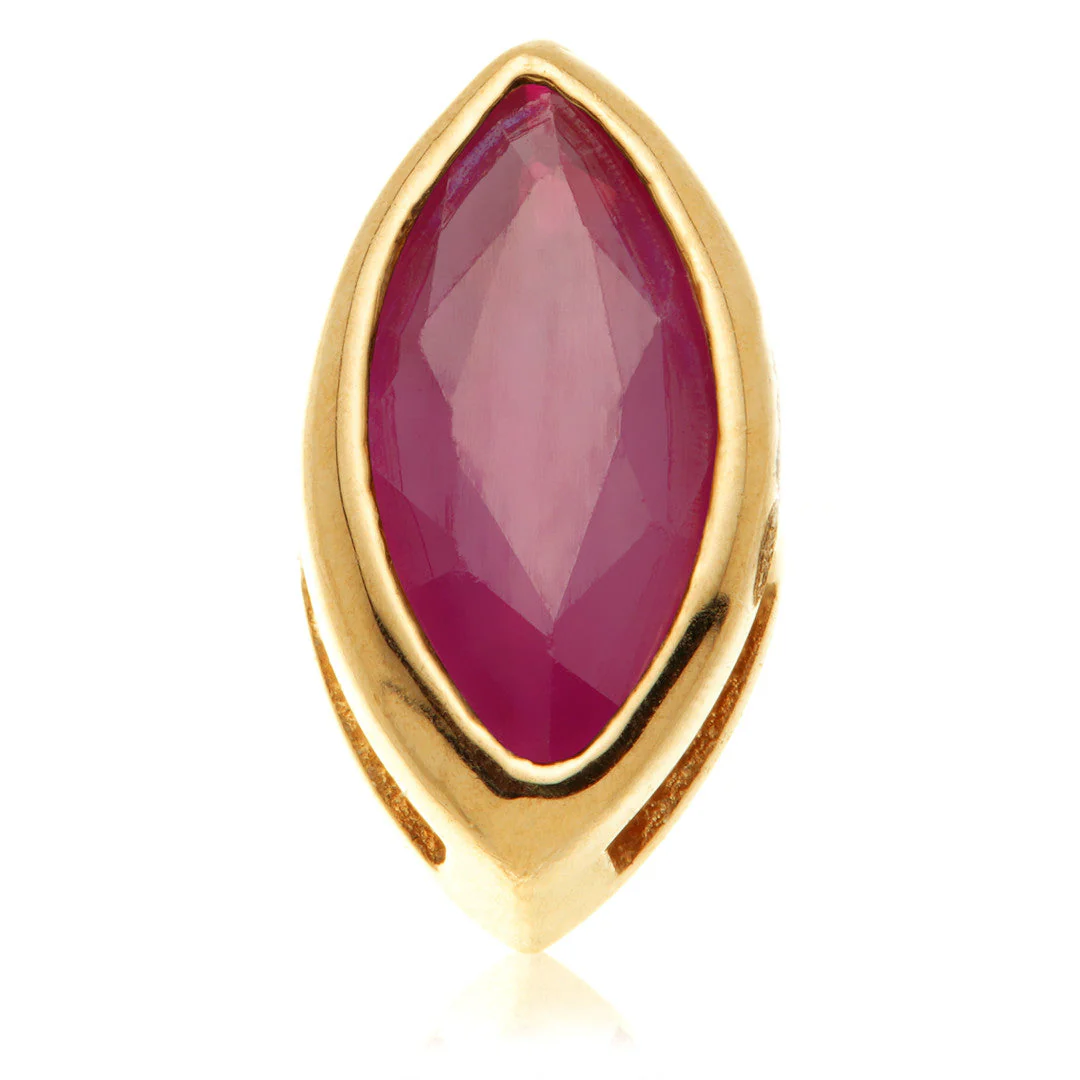 TL - 14ct Gold Internal Ruby Marquise Attachment