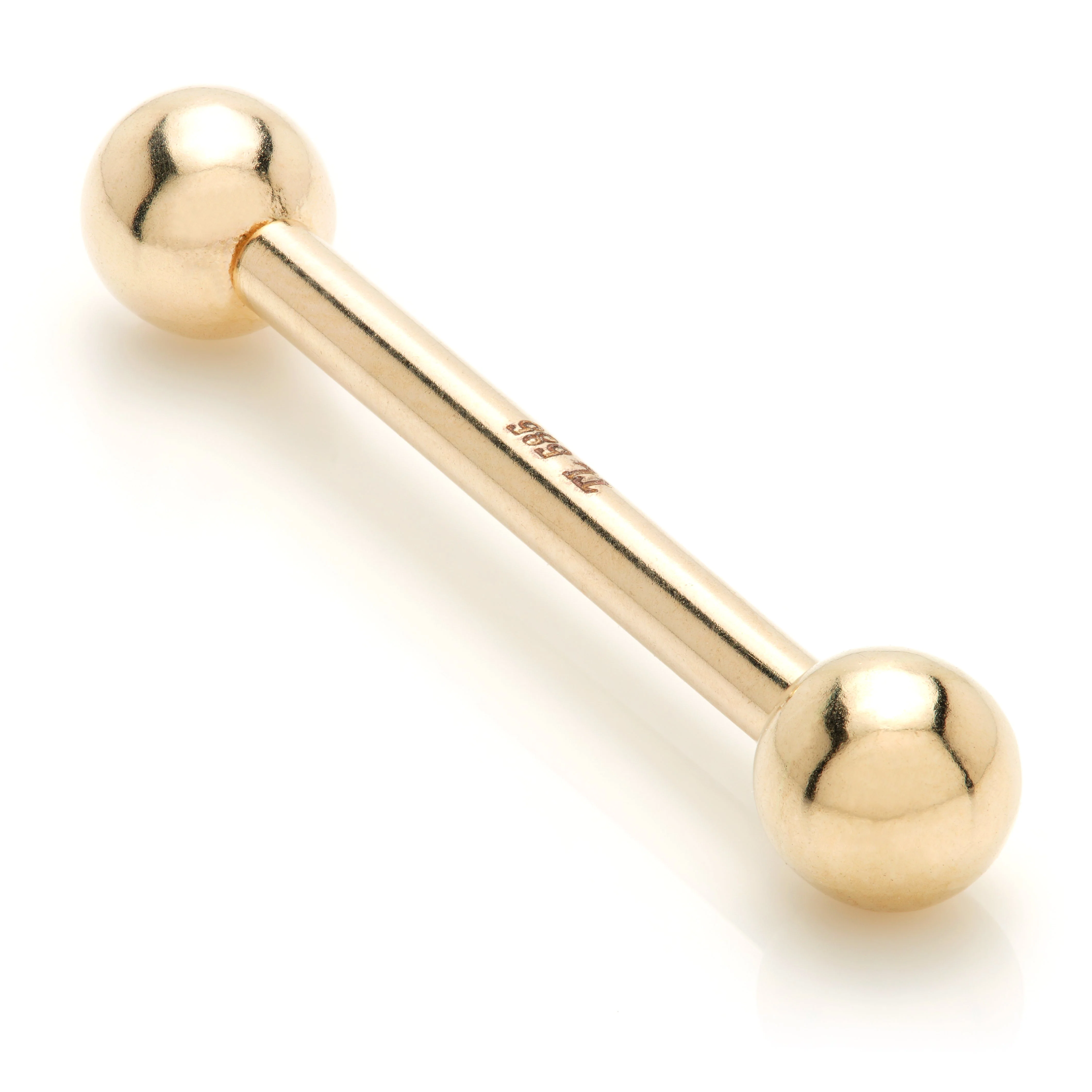 TL - 14ct Gold Internal Thread Barbell - Image 3