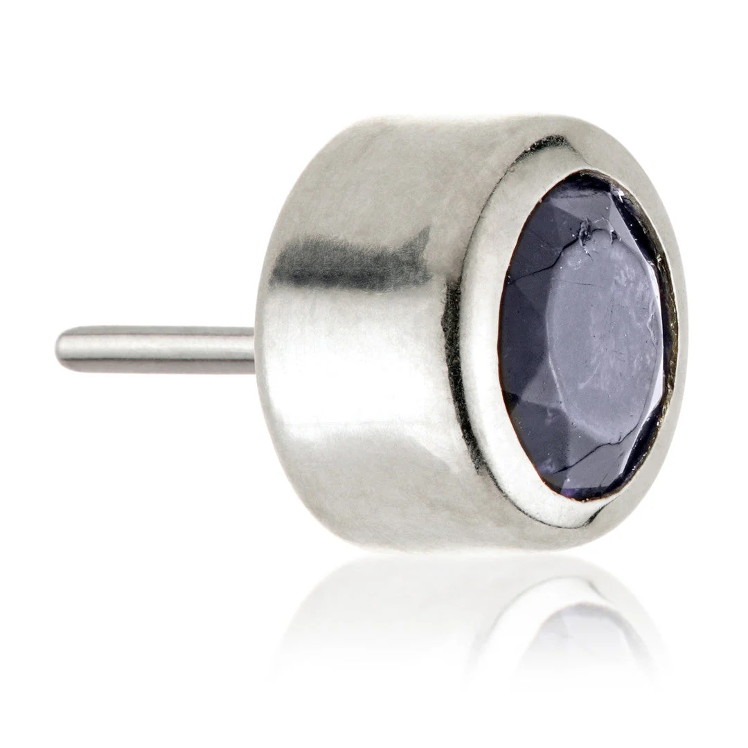 TL - 14ct Gold Iolite Bezel Pin Attachment - Image 2