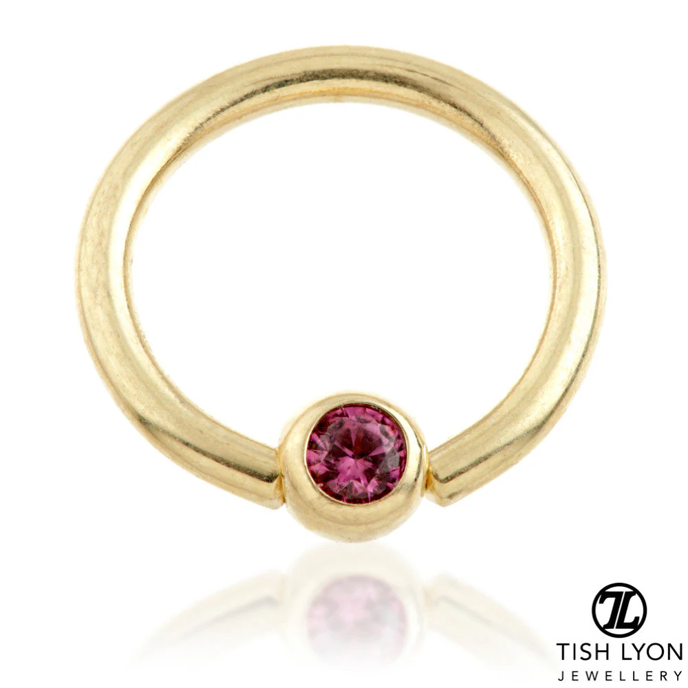 TL - 14ct Gold Rhodolite BCR - 1.6mm - Image 2