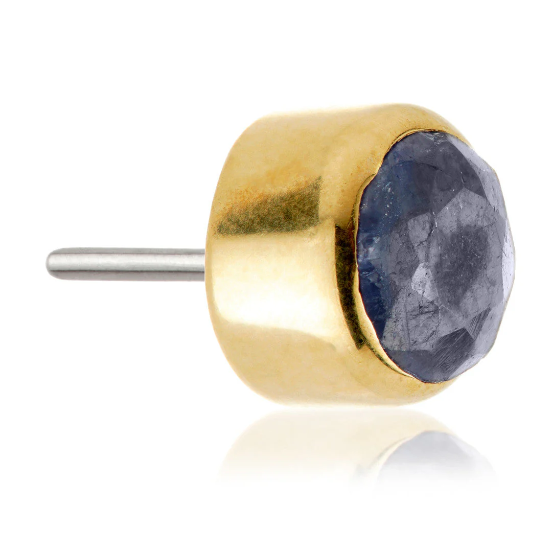 TL - 14ct Gold Sapphire Bezel Pin Attachment