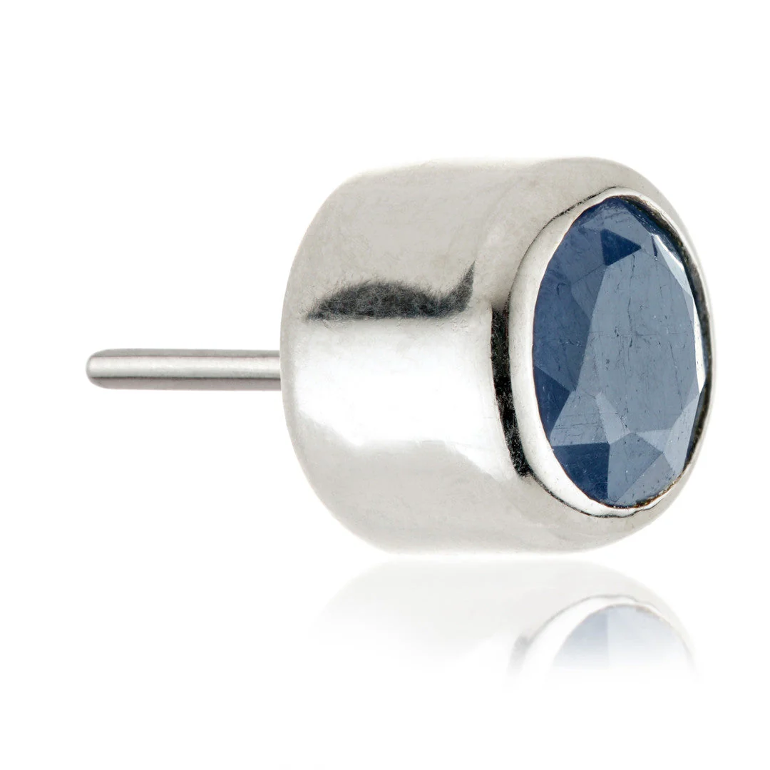 TL - 14ct Gold Sapphire Bezel Pin Attachment - Image 2
