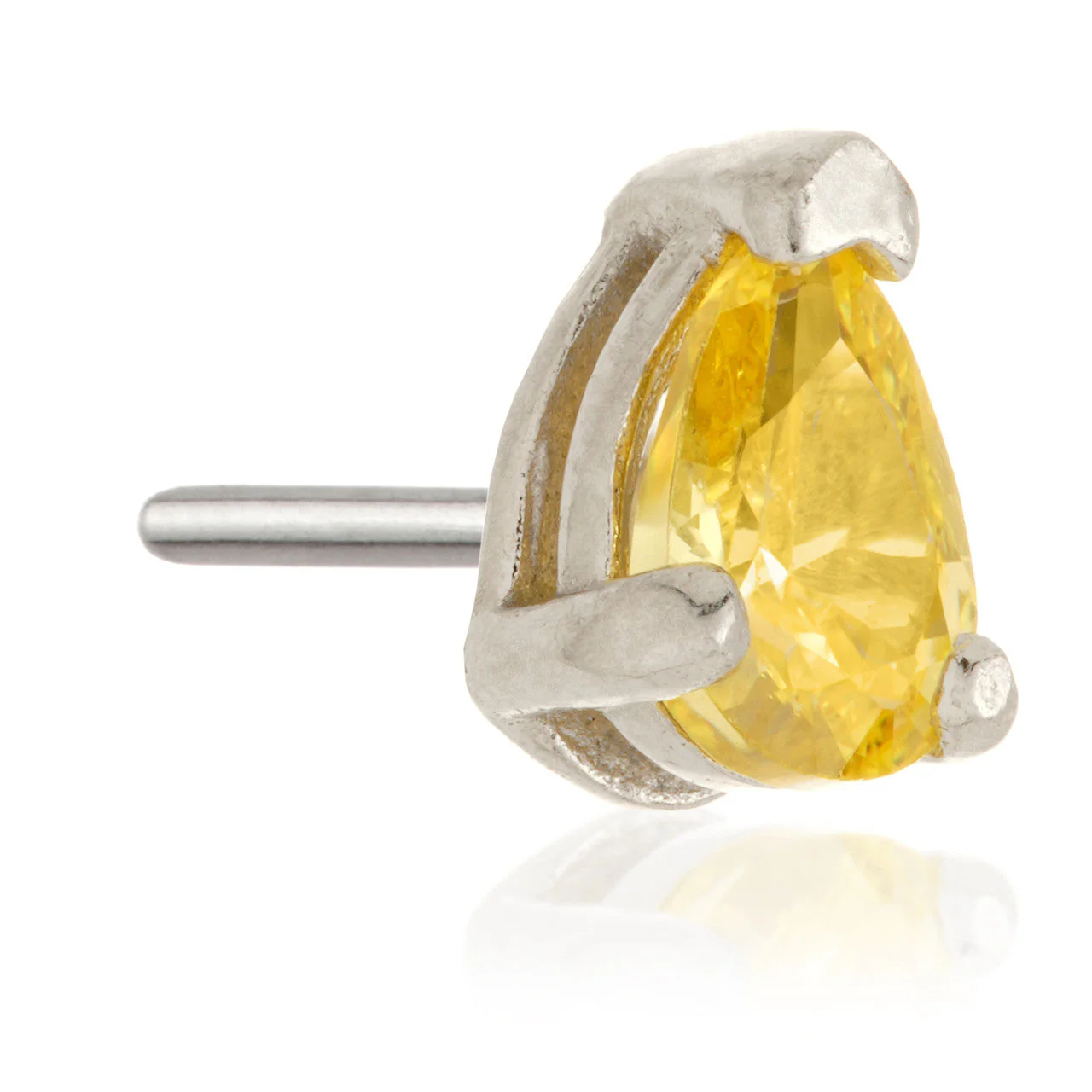TL - 14ct Gold Threadless Teardrop Gem Pin Attachment - Image 14