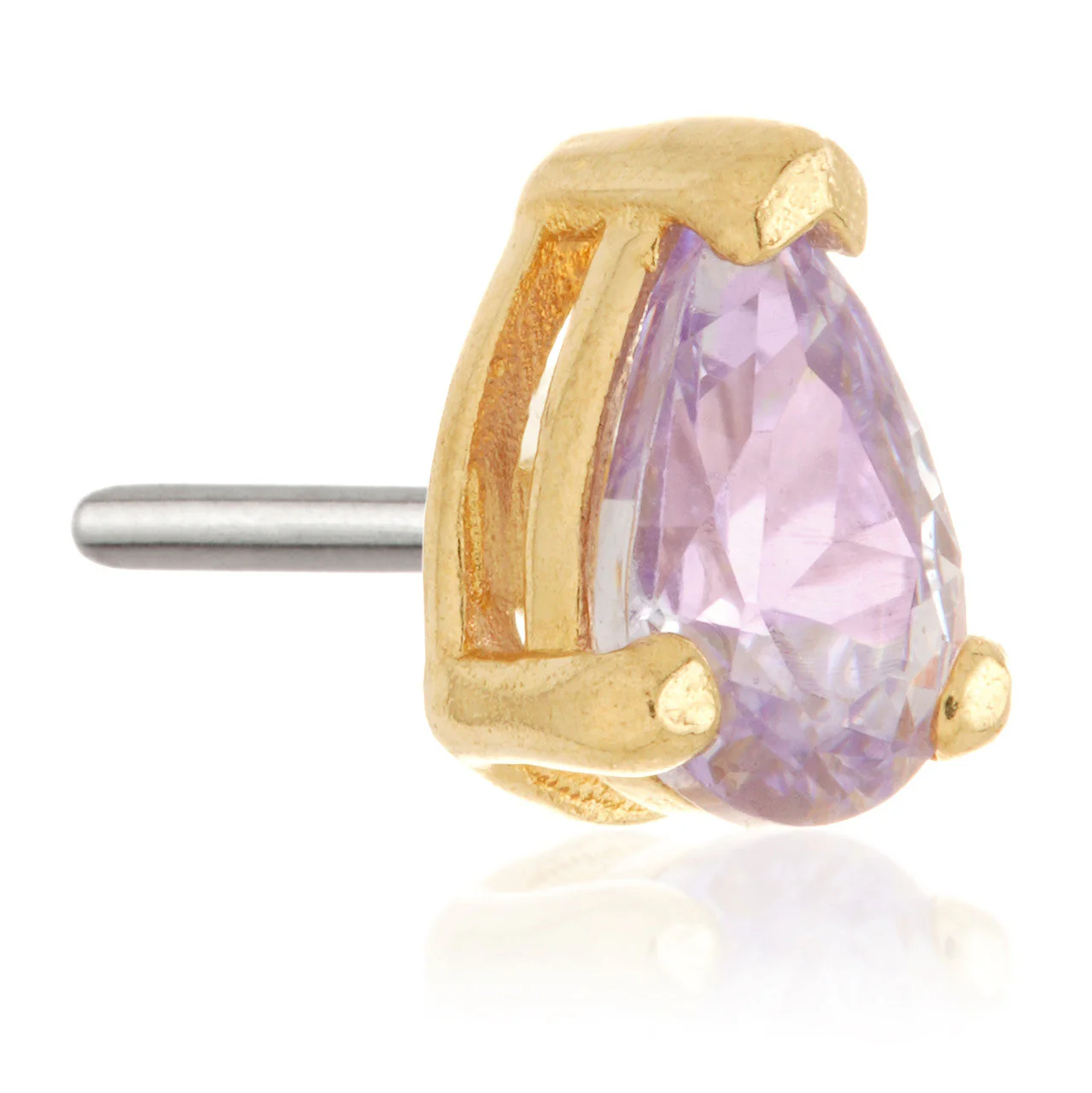TL - 14ct Gold Threadless Teardrop Gem Pin Attachment - Image 18
