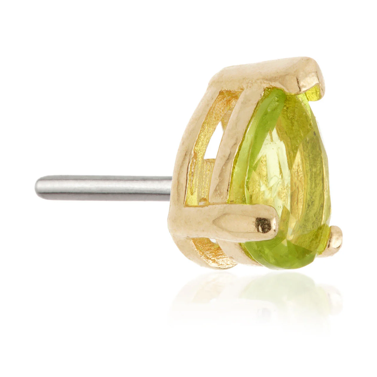 TL - 14ct Gold Threadless Teardrop Gem Pin Attachment - Image 23
