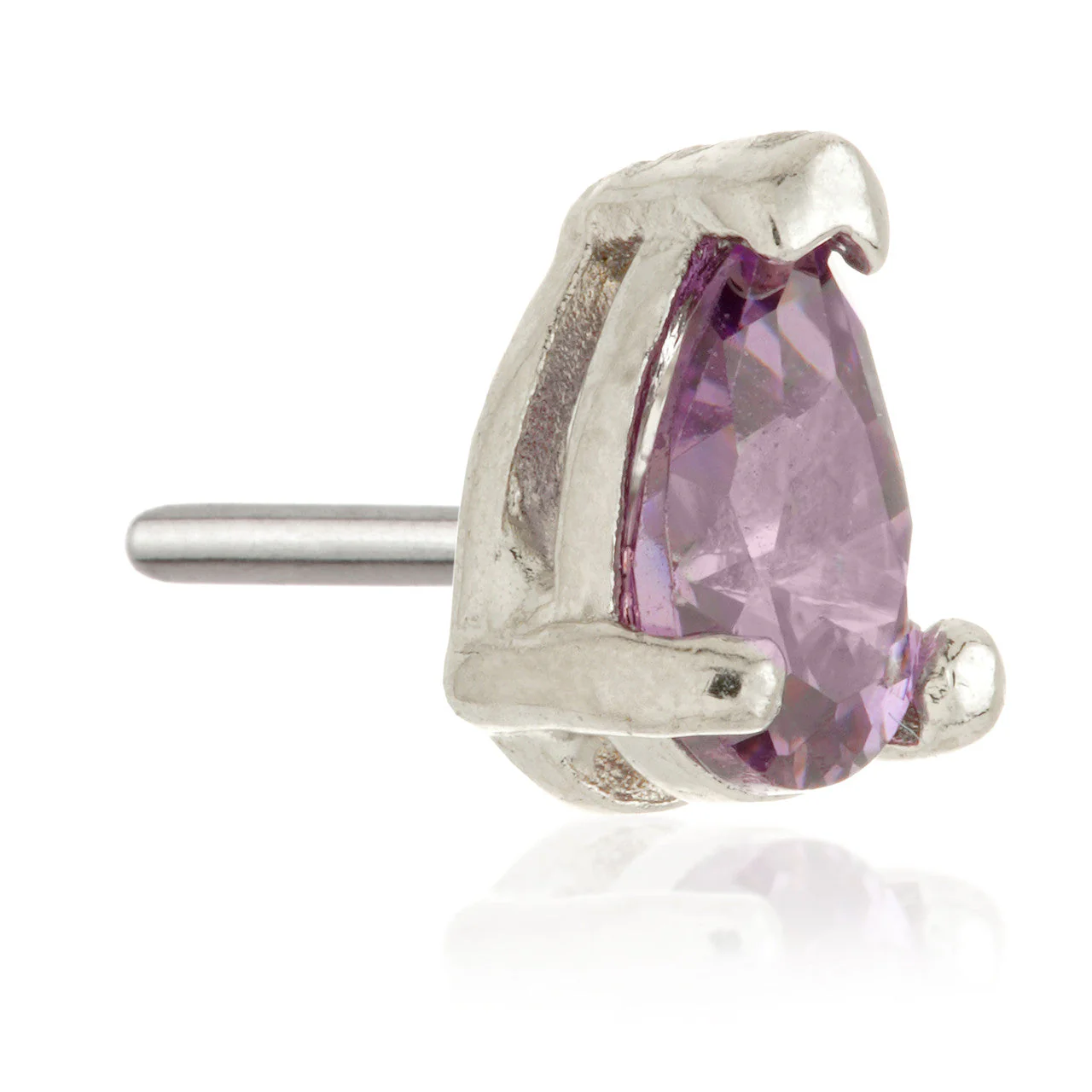 TL - 14ct Gold Threadless Teardrop Gem Pin Attachment - Image 3