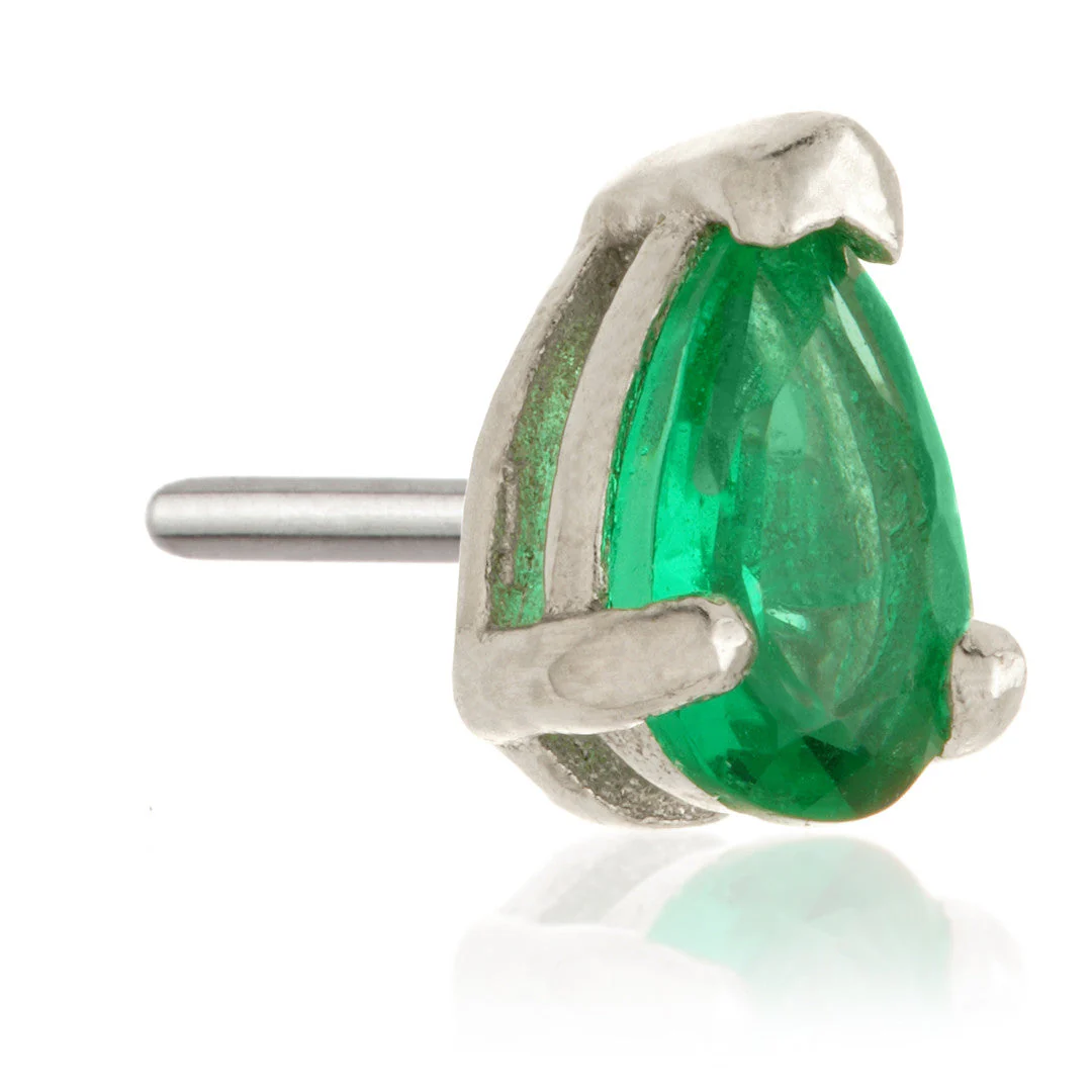 TL - 14ct Gold Threadless Teardrop Gem Pin Attachment - Image 6