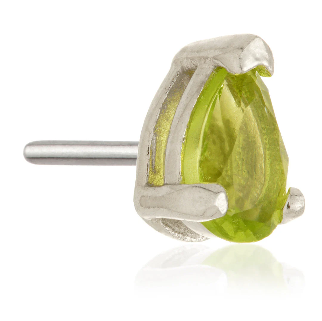 TL - 14ct Gold Threadless Teardrop Gem Pin Attachment - Image 7