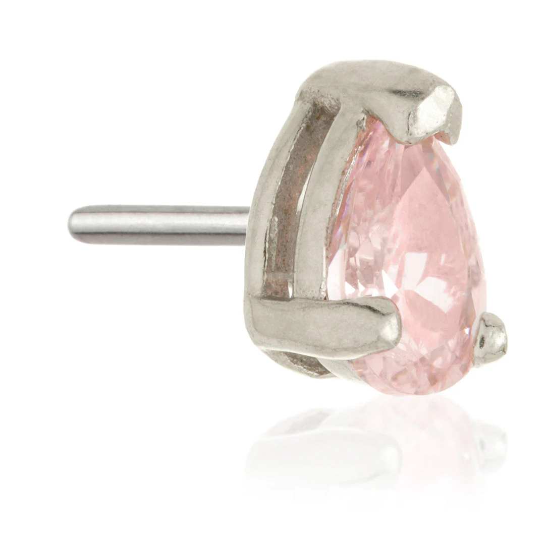 TL - 14ct Gold Threadless Teardrop Gem Pin Attachment - Image 8