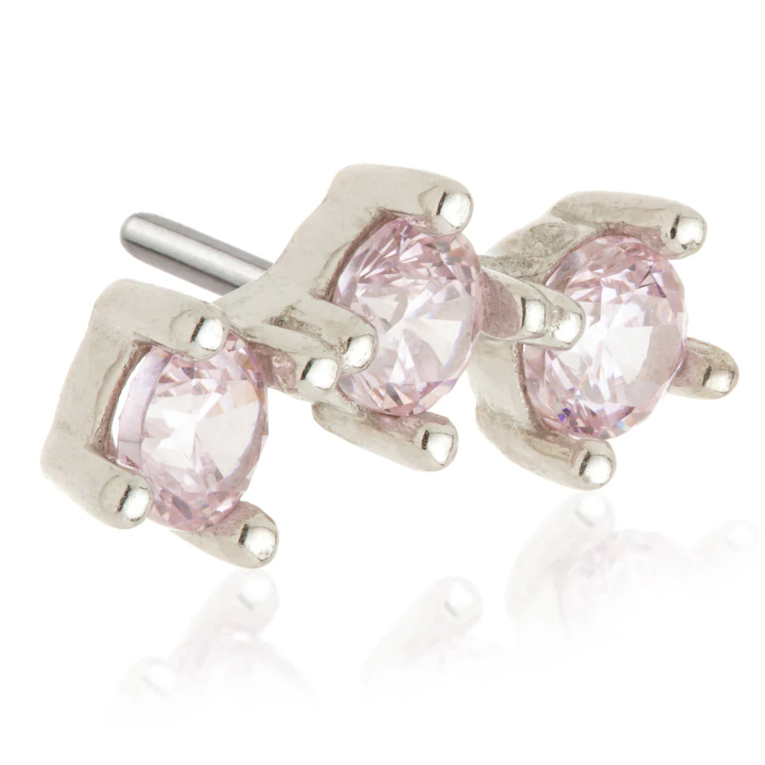 TL - 14ct Gold Triple Gem Pin Attachment - Image 16