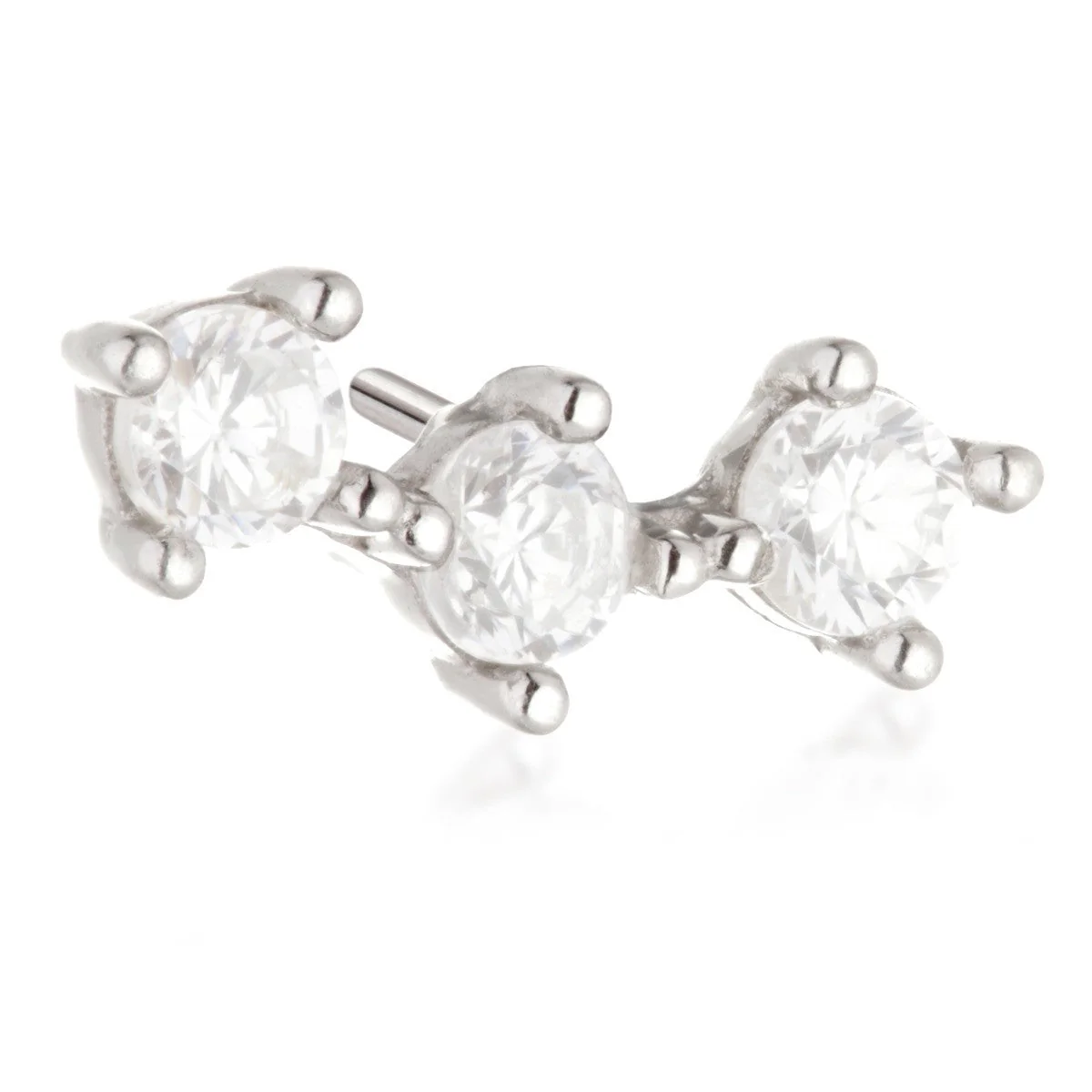 TL - 14ct Gold Triple Gem Pin Attachment - Image 2