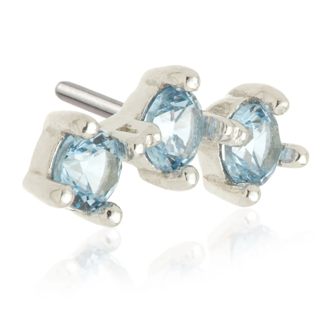 TL - 14ct Gold Triple Gem Pin Attachment - Image 21