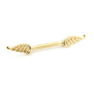 TL - 14ct Gold Winged Nipple Bar
