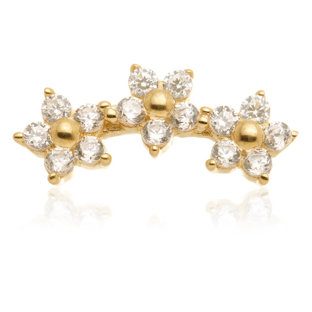 TL - 14ct Internal Gold Flower Crescent Attachment - Image 2