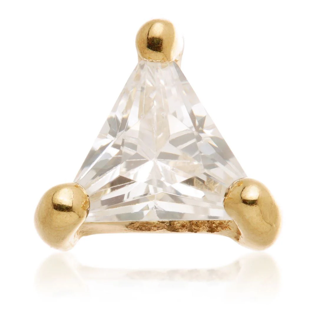 TL - 14ct Internal Gold Gem Triangle Attachment