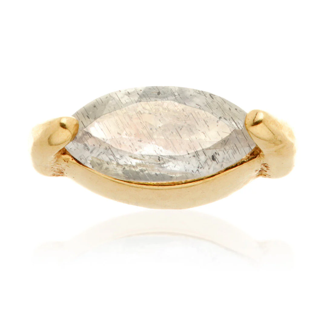 TL - 14ct Internal Gold Marquise Labradorite Attachment - Image 2