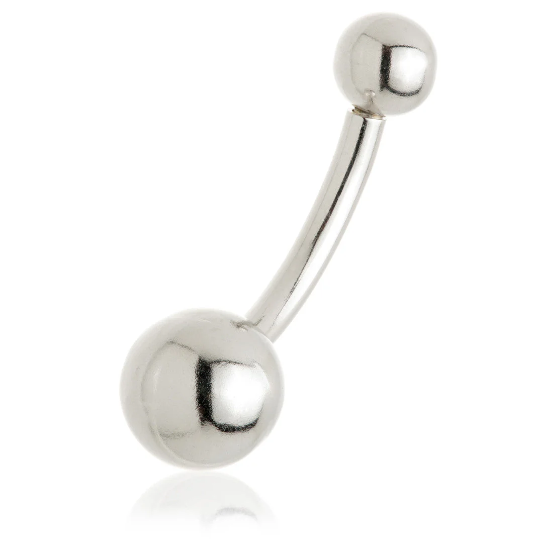 TL - 14ct Internal Gold Plain Navel Bar - Image 2