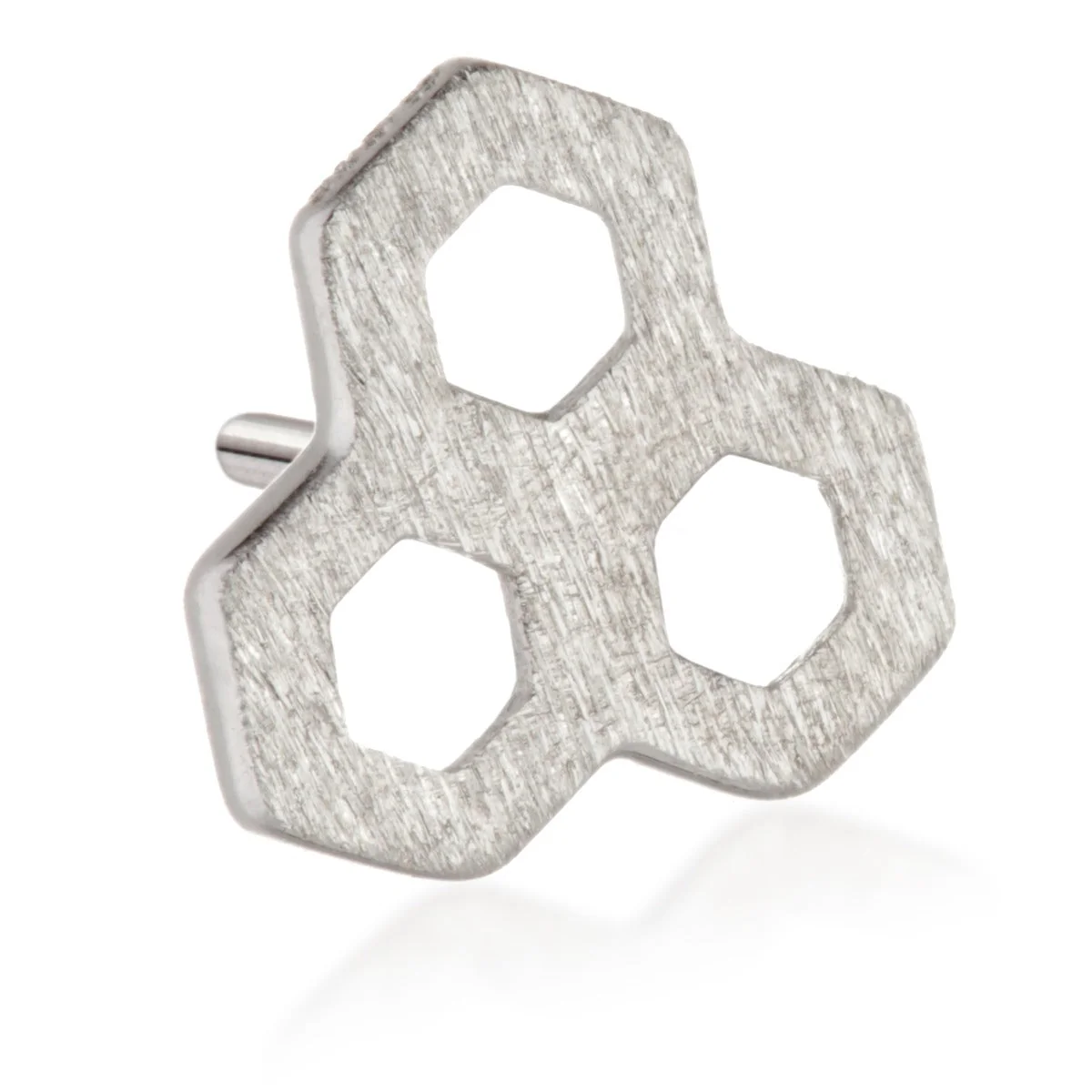 TL - 14ct Threadless Gold Honeycomb Pin Attachment - Image 2