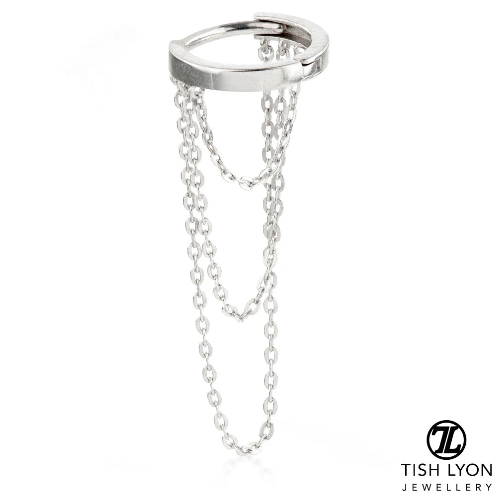 TL - 14K Gold Hinge Ring with Chains