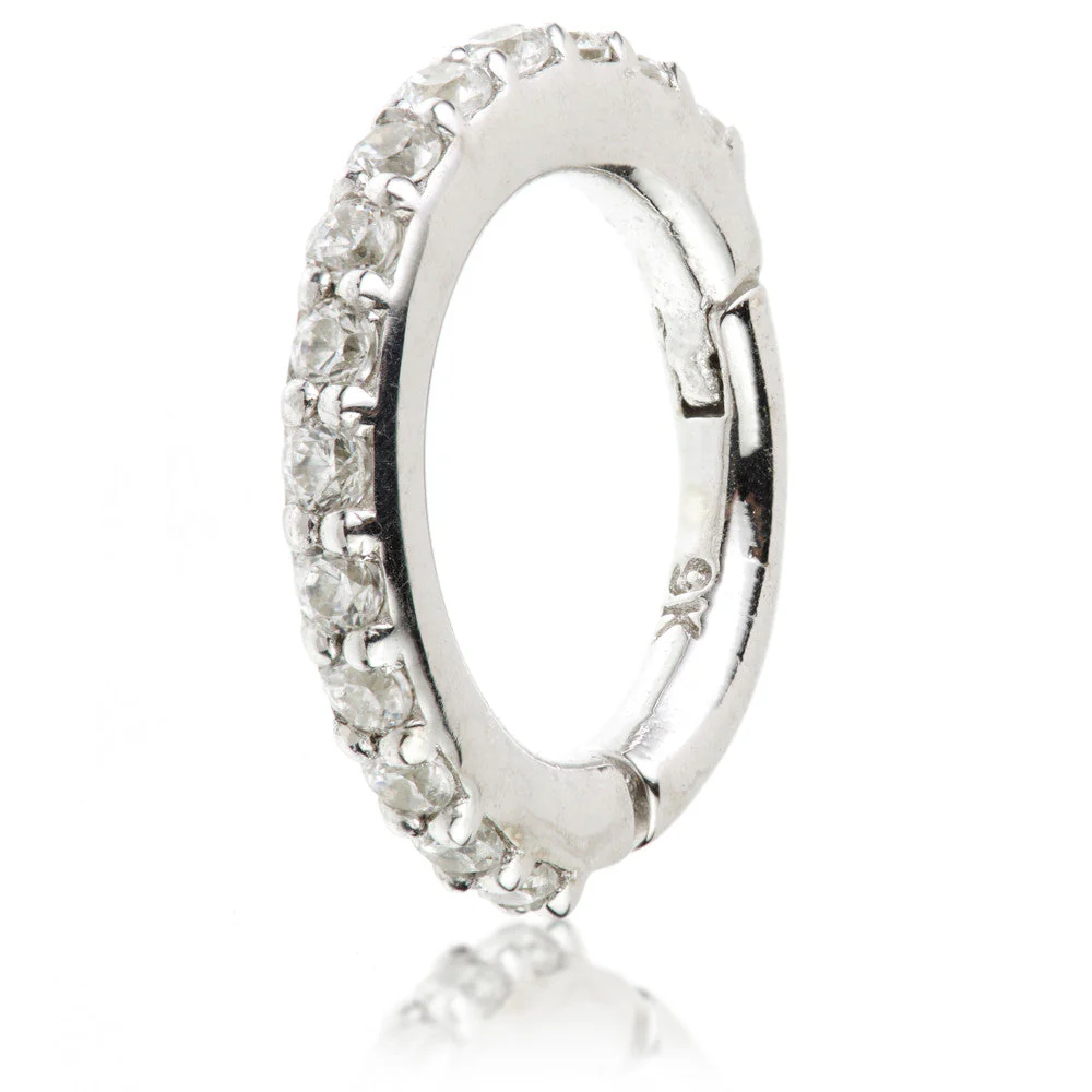 TL - 14K Gold Pav� Gem Eternity Hinge Ring - Image 3