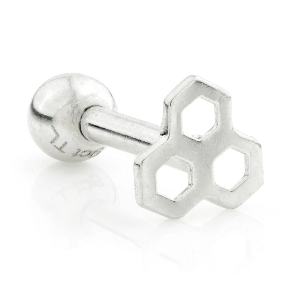 TL - 9 Carat Solid Gold Honeycomb Cartilage Bar - Image 2