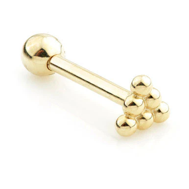 TL - Gold 14ct Multi Dot Triangle Cartilage Bar